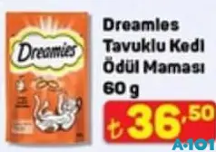 DREAMİES TAVUKLU KEDİ ÖDÜL MAMASI 60 G